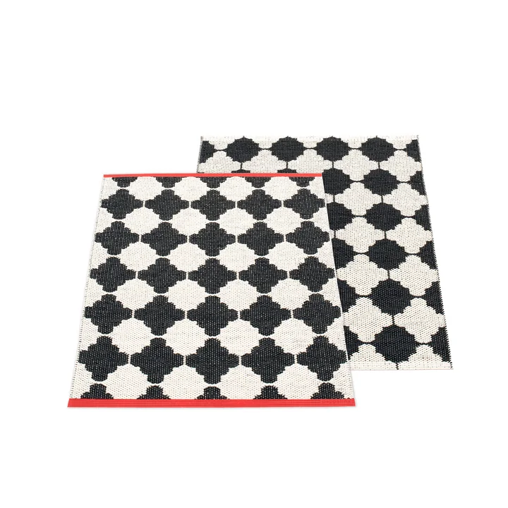 Pappelina - Marre Wendeteppich, 70 x 150 cm, black / vanilla