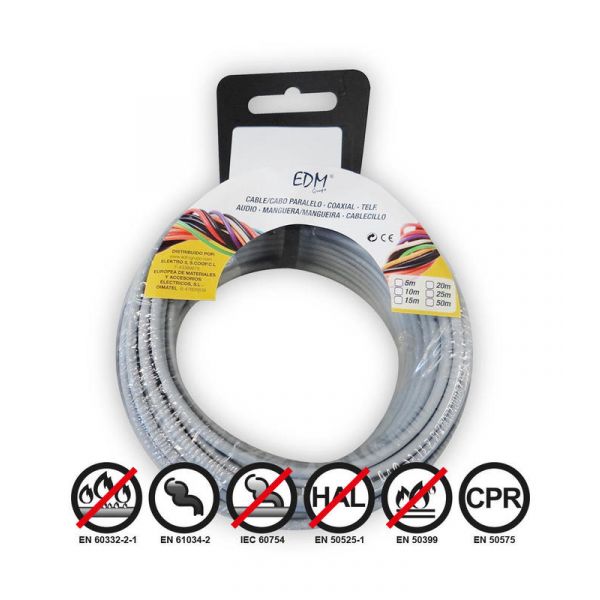 EDM Fio Elétrico Flexível 2,5Mm Gris 25Mts Libre de Halóge