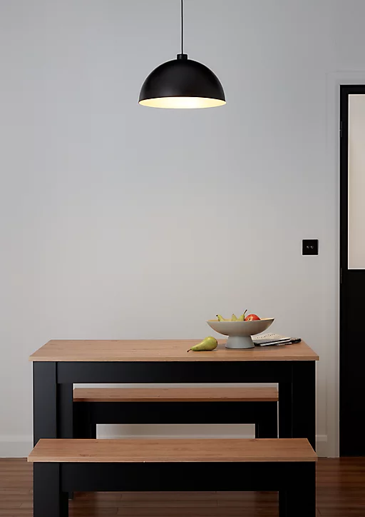 Suspension Songor GoodHome noir 38cm IP20 E27