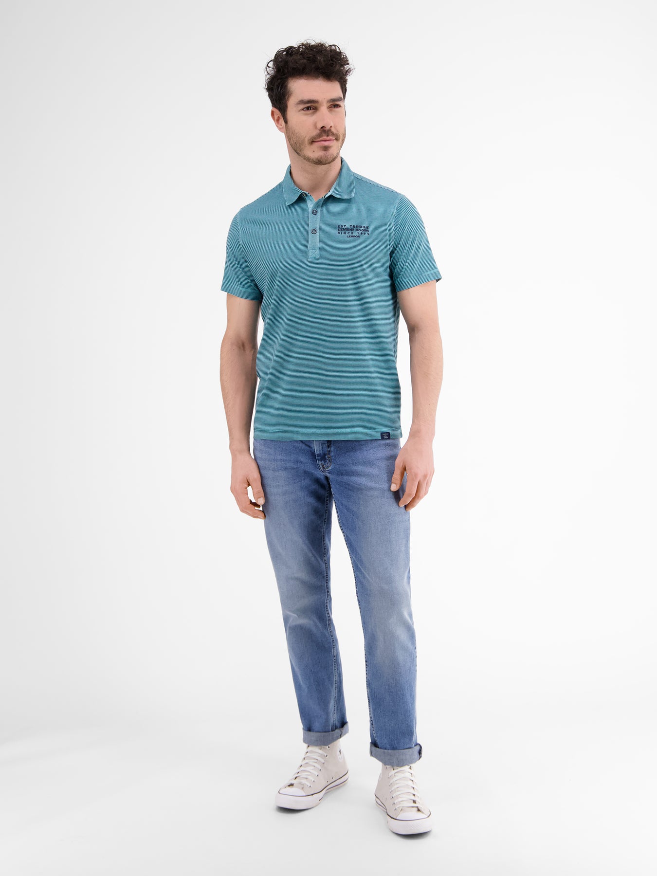 Poloshirt in Finelineroptik