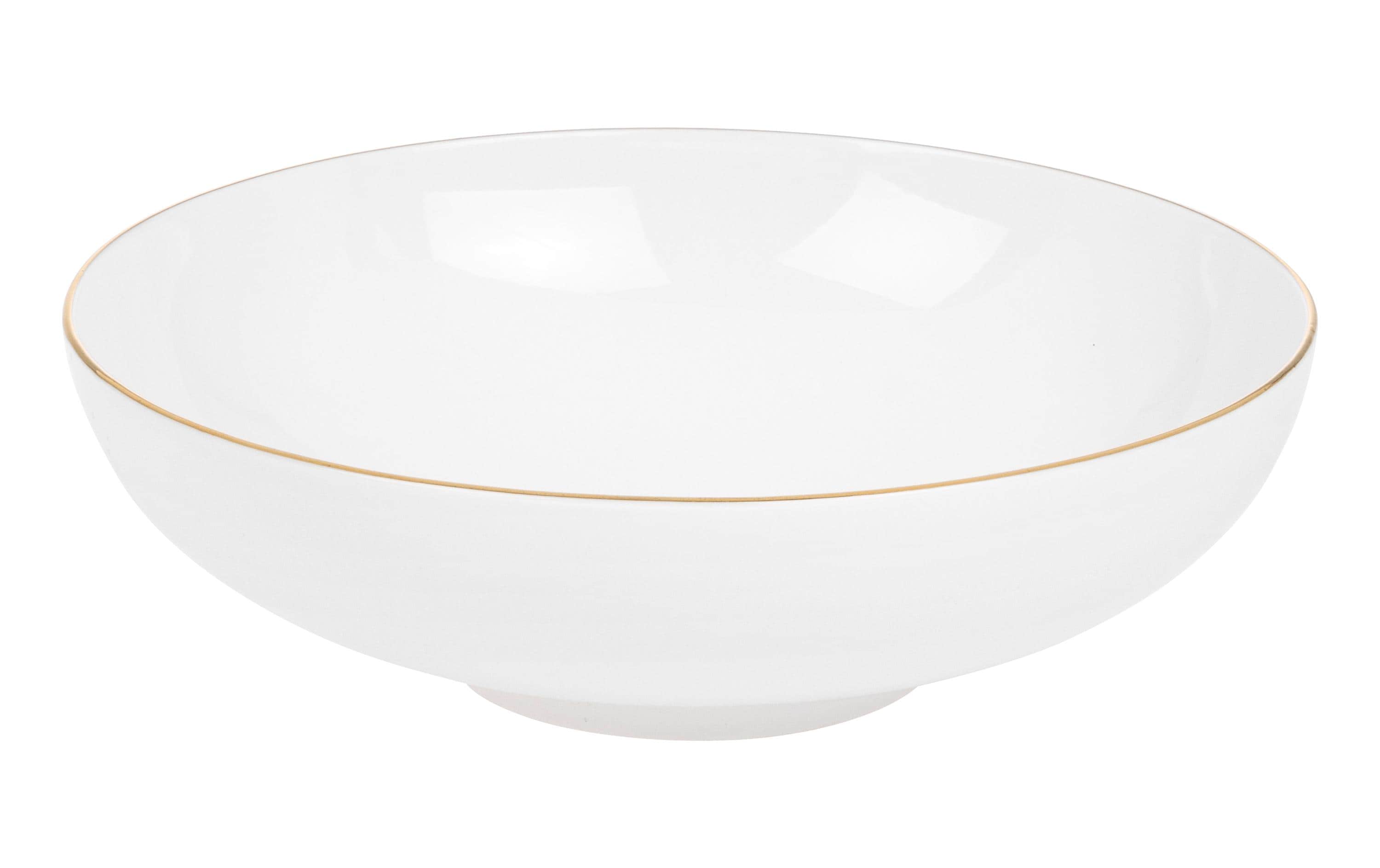 Suppen- & Pastateller Ø 20.5 cm, 6 Stück, Weiss/GoldTellerset für Suppen und Pasta