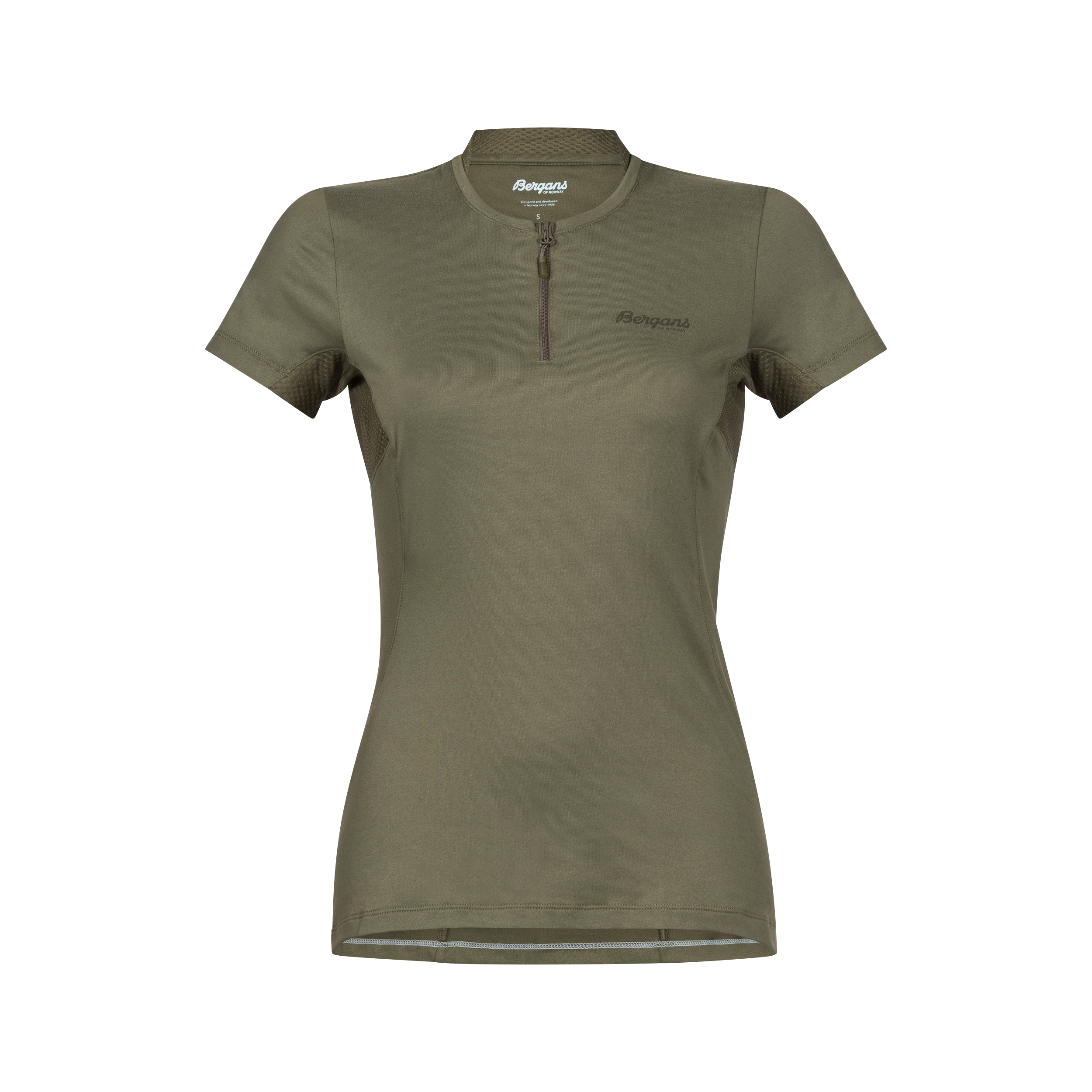 Fløyen W Half Zip SS Khaki Green / Seaweed