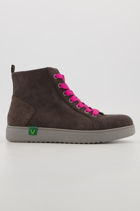 Jana Stiefeletten, Veloursoptik, vegan, Weite G