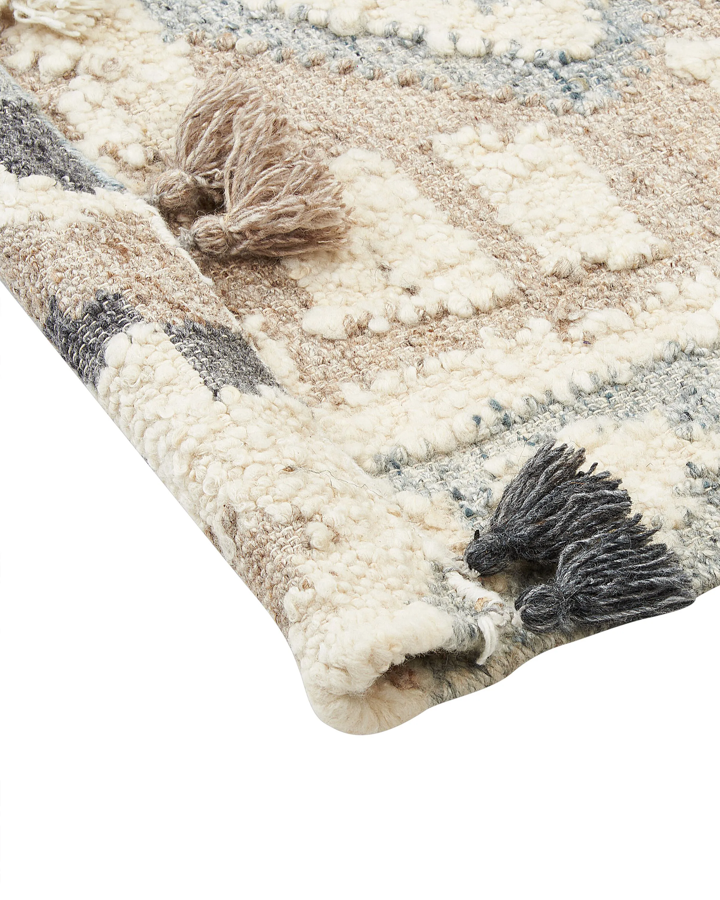Vloerkleed MRGAVET Beige 200 x 300 cm Wol Kelim