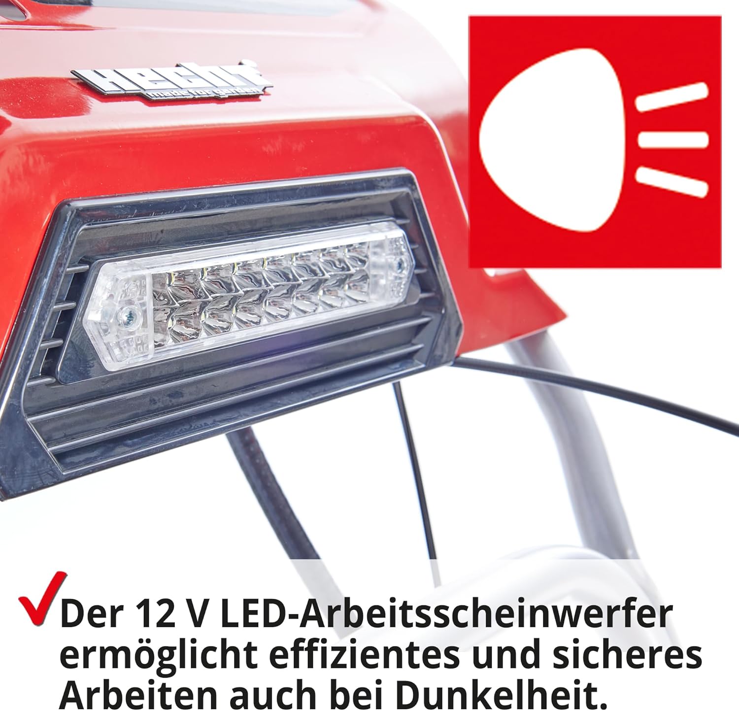 HECHT Starke Benzin Schneefräse – 66 cm Arbeitsbreite – 2-stufig – 54 cm Arbeitshöhe – 15 m Auswurfweite – mit E-Start, Raupenantrieb, 6-Vorwärts- & 2-Rückwärtsgänge, LED-Scheinwerfer, Griffheizung