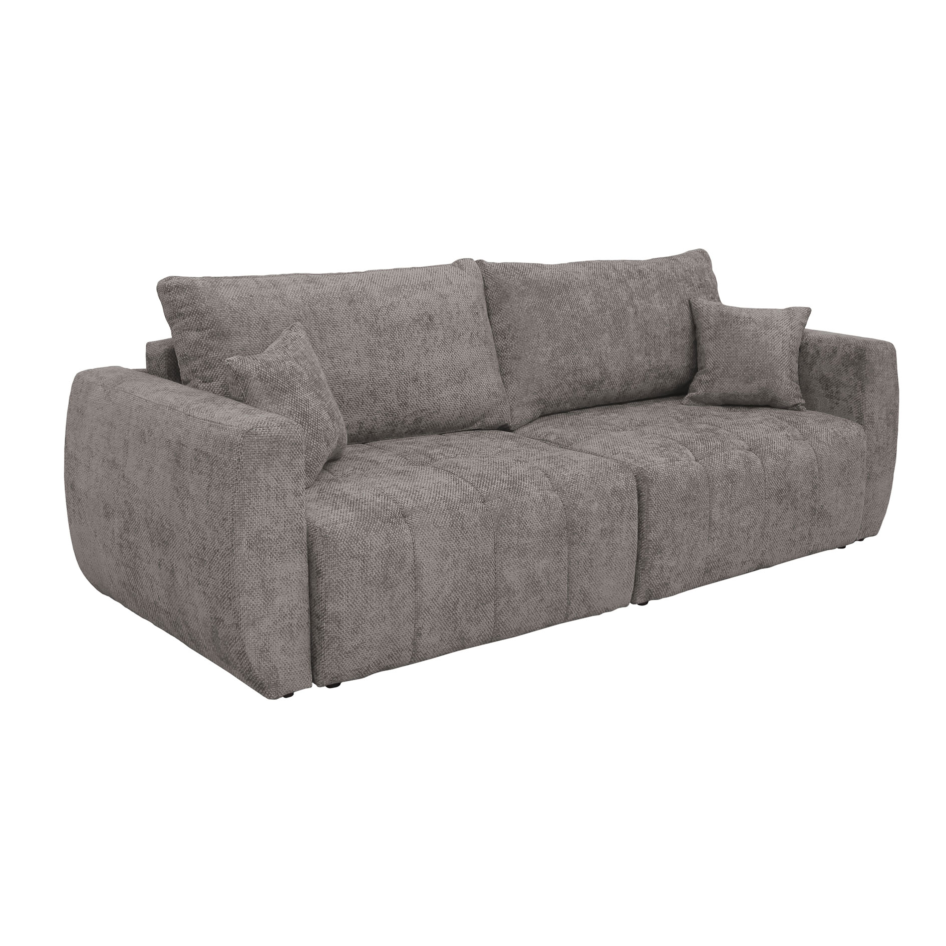 Big Sofa - stone - mit Staukasten und Liegefunktion - 245 cm