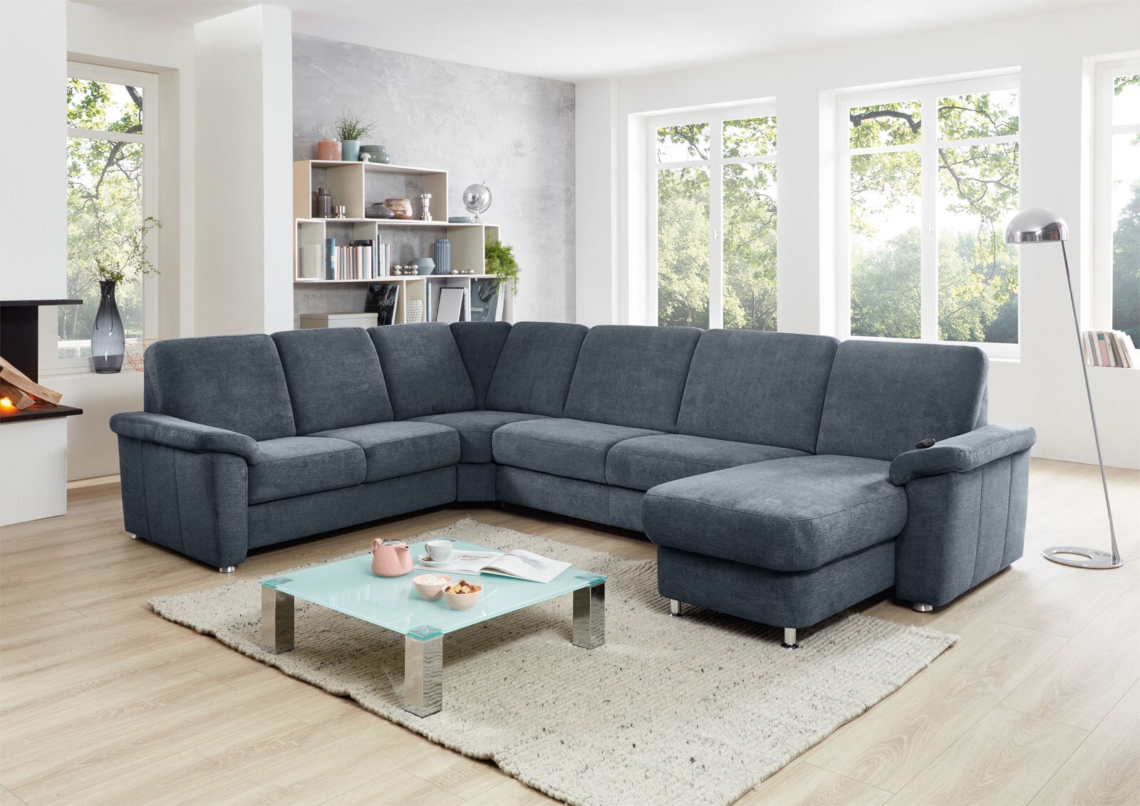 SYSTEMPOLSTER Wohnlandschaft GENK-C denim