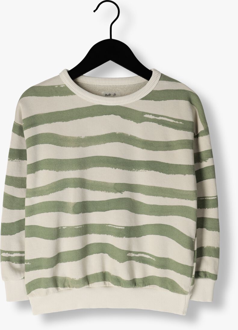PLAY UP beige play up sweater printed fleece sweater