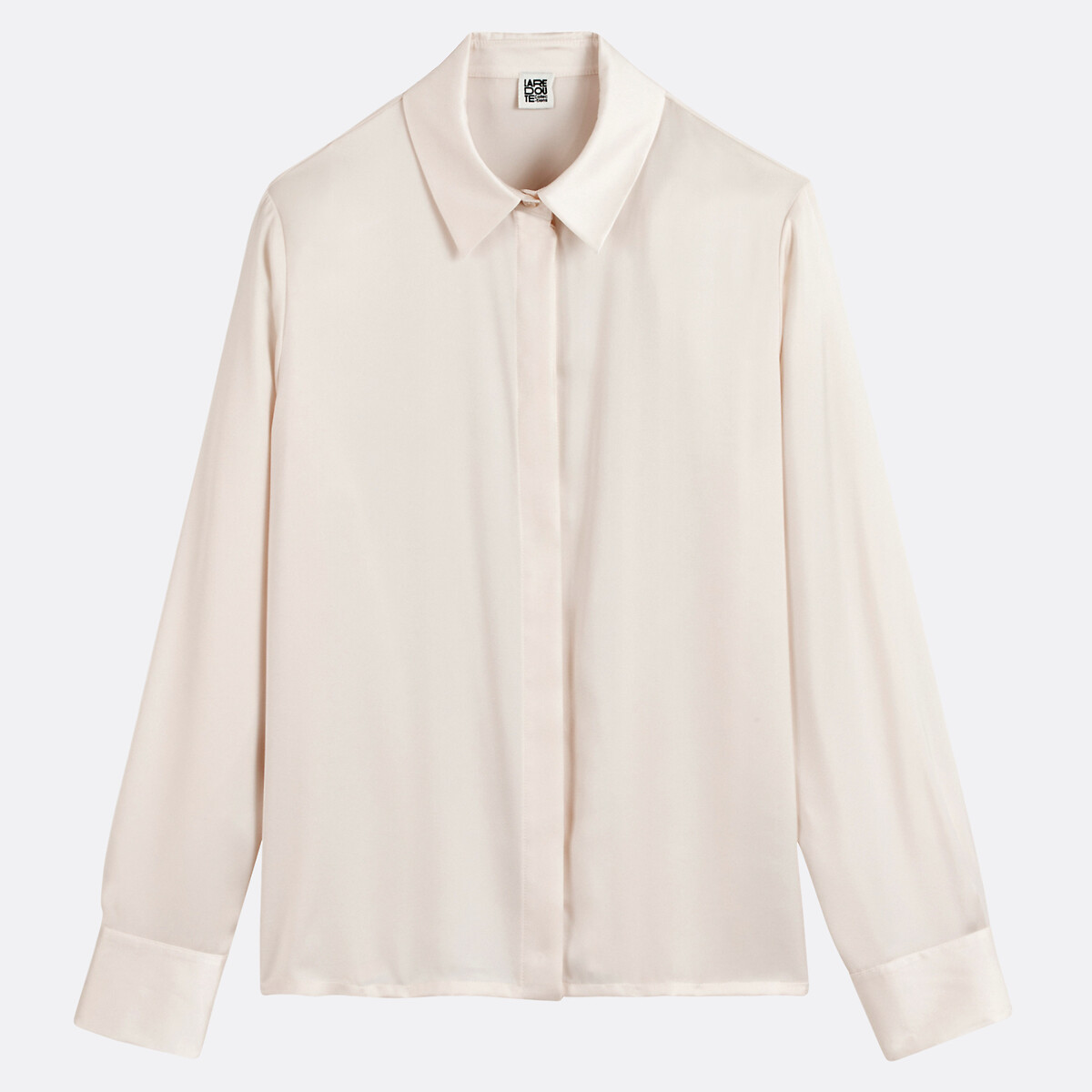 COLEÇÃO LA REDOUTE<br>Camisa fluida de cetim, mangas compridas