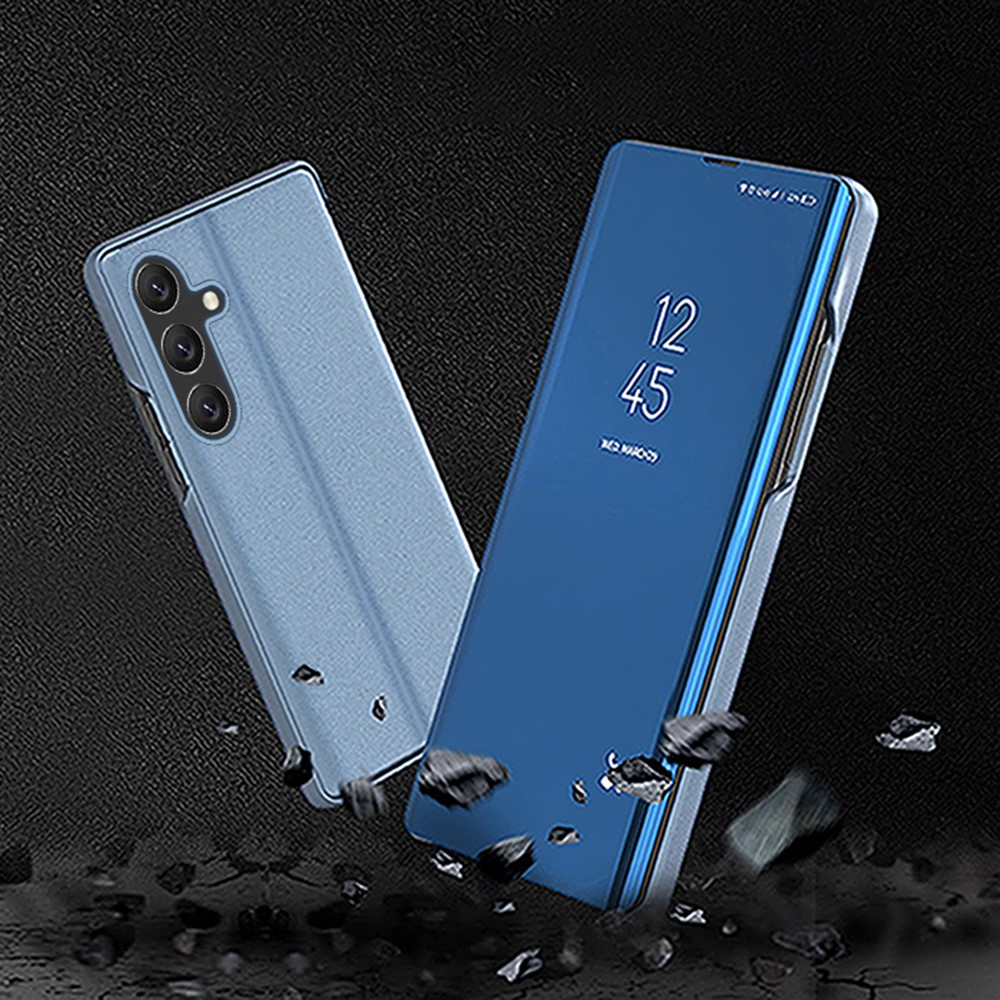 Samsung Galaxy S25  Plus Clear View Standing Flip Cover Tasche - Blau