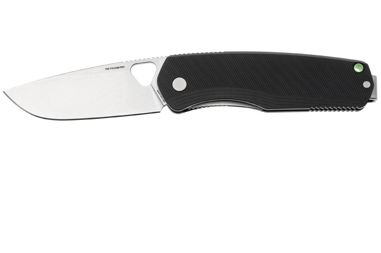The James Brand The Folsom Pro KN129114-00, LC200N Stonewash, Black G10, zakmes