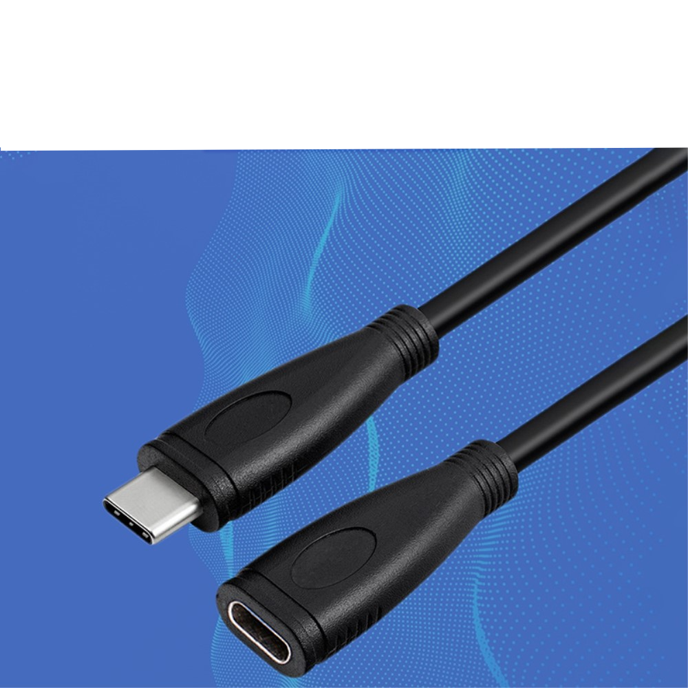 (1m) 100W PD USB C auf USB C Thunderbolt Kabel Verlängerungskabel Adapter 10 Gbit/s / 4K@60Hz - Schwarz