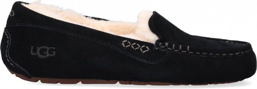 UGG Pantoffels Dames Sloffen Instappers Suède Harde zool Dichte hiel 1106878 Zwart