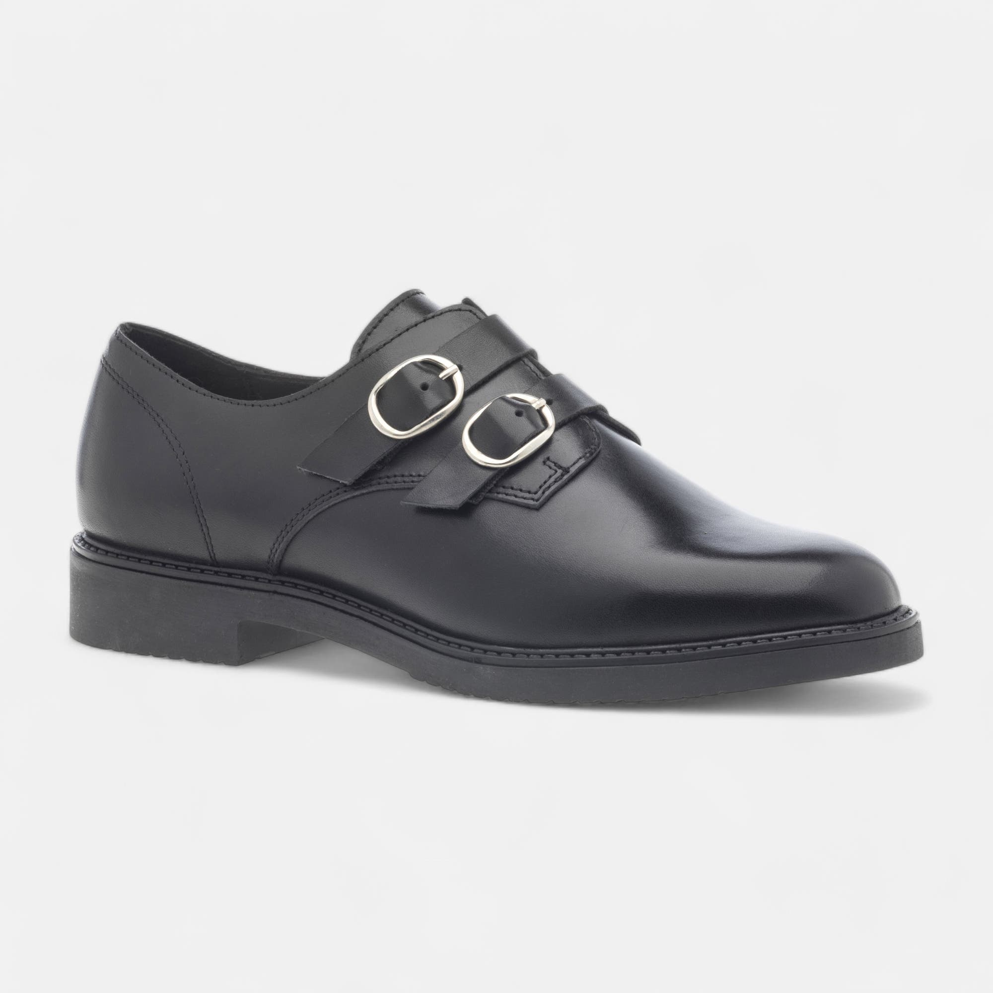 Derbies Femme en cuir noir