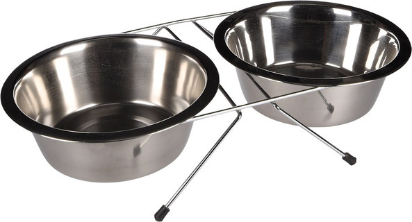 Flamingo f-1030105 - Gamelle pour la nourriture et l'eau Duo dinner support