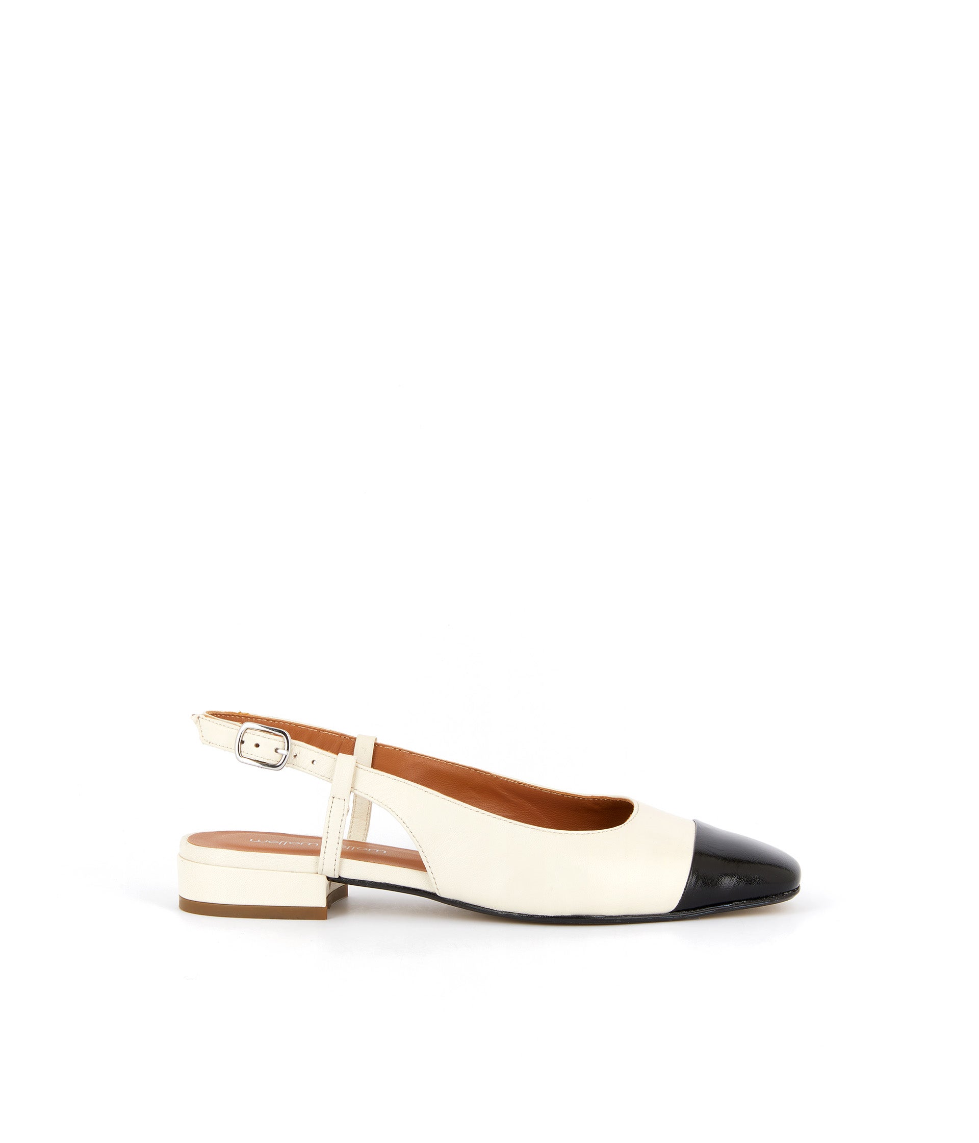 Slingbacks écru noir Georgia
