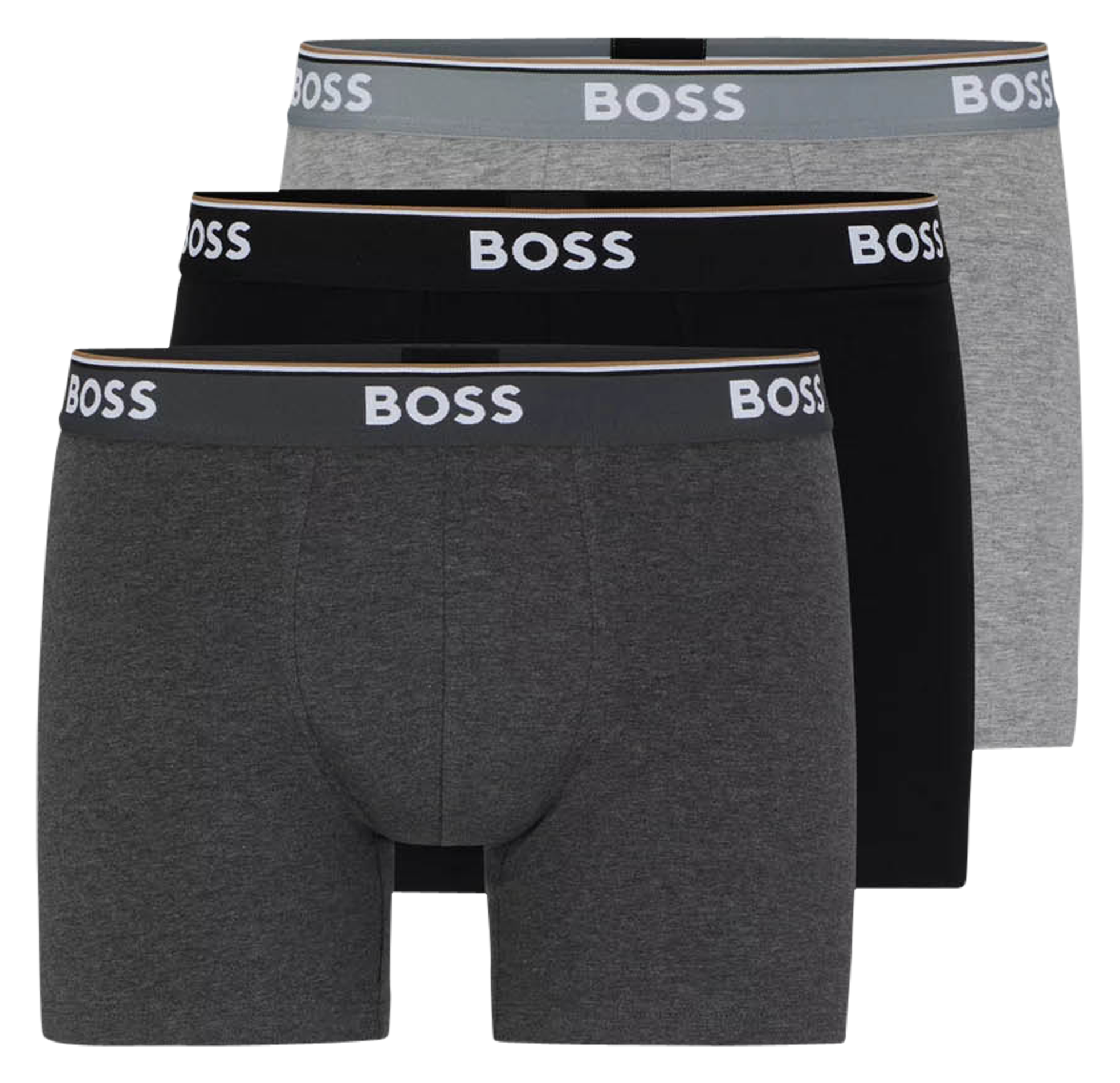 Lot de 3 boxers en coton stretch| Argent