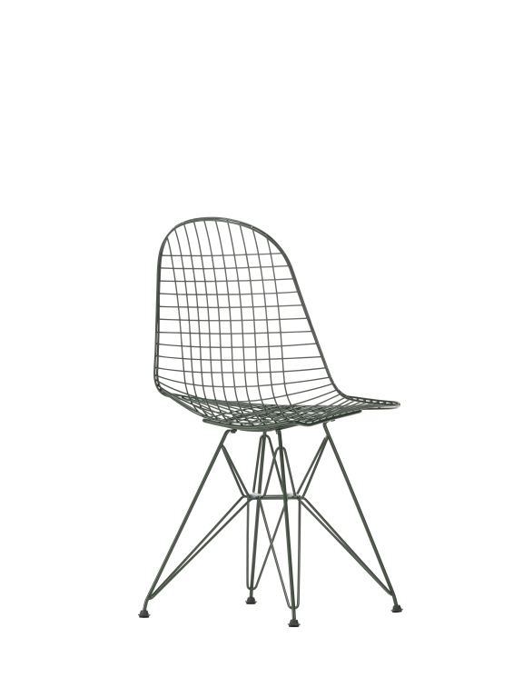 Vitra Eames Wire DKR stoel donkergroen