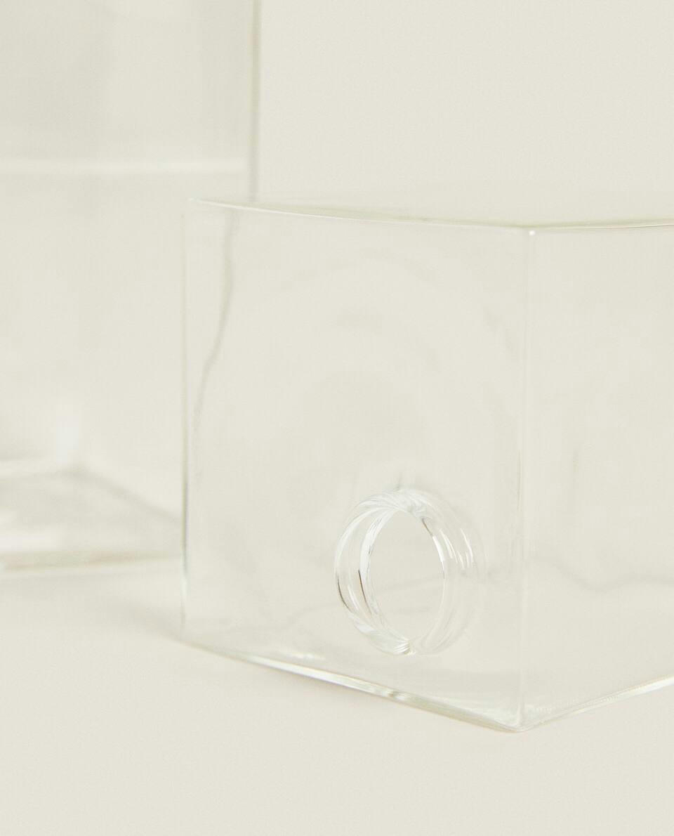 VASO DE VIDRO QUADRADO