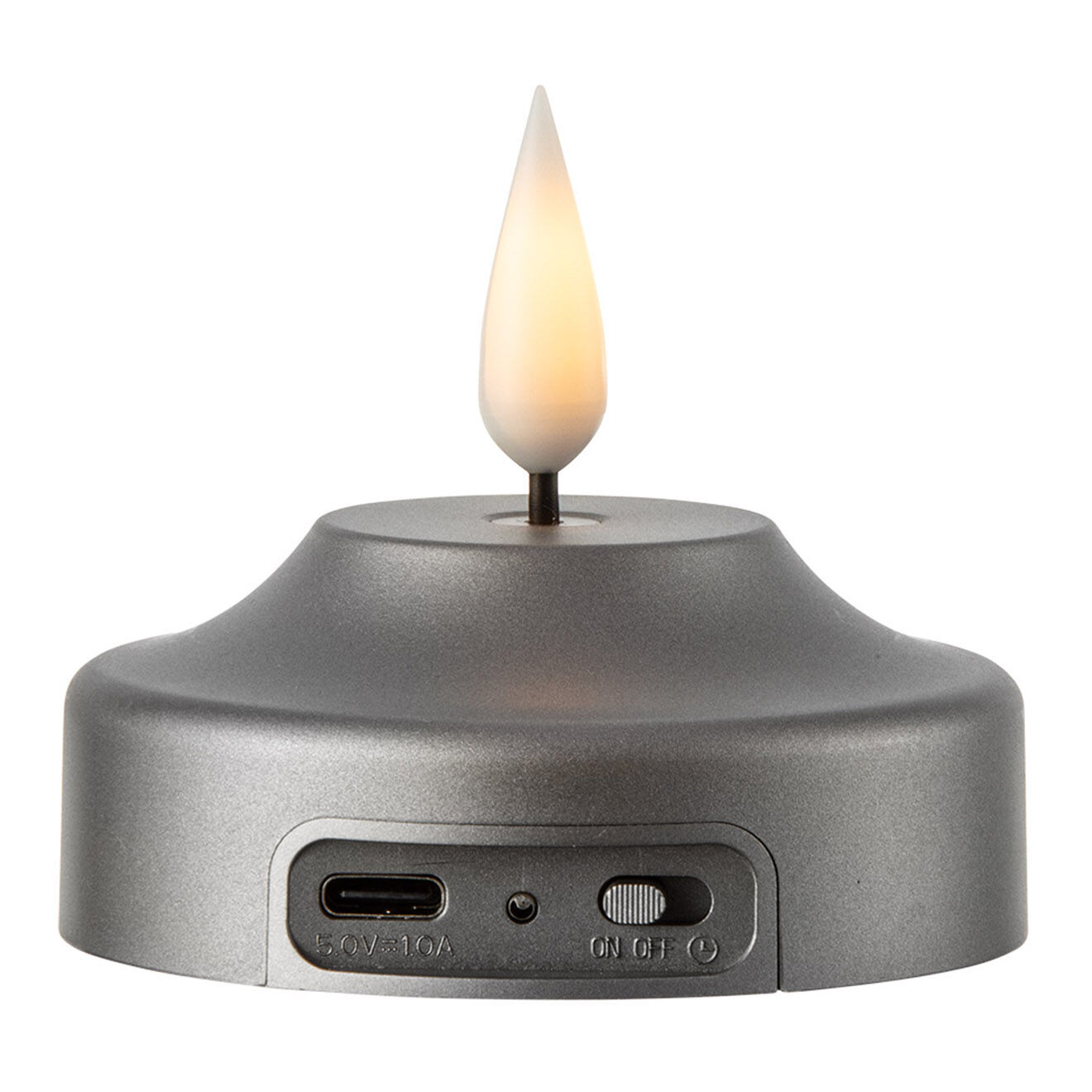 Kooduu Bougie Shine LED noire - D.7x6 cm