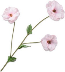 Silk-Ka kunstbloem Ranonkel crème roze 61 cm