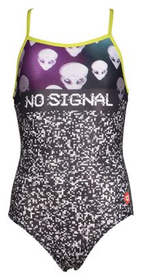 Maillot de Bain Junior Arena Girl's Crazy Lightdrop Noir