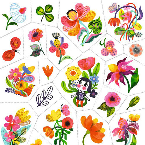 Djeco tattoos aquarel bloemen