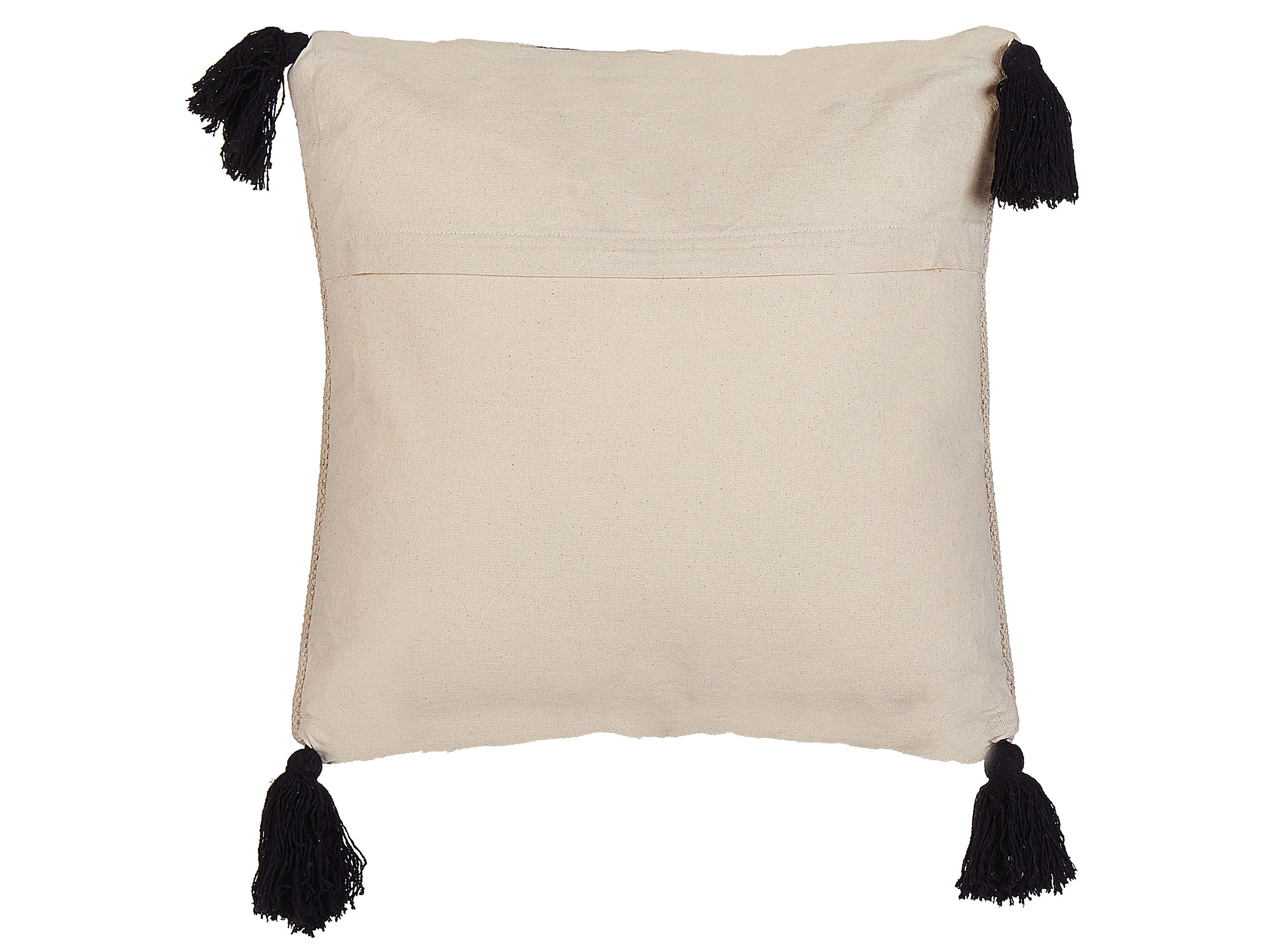 Sierkussen DEADNETTLE Katoen 45 x 45 cm Beige geometrisch patroon
