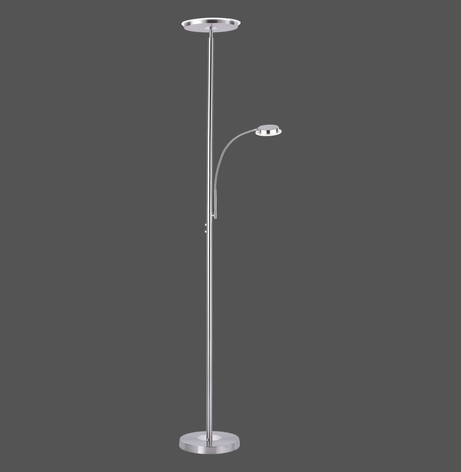 LED-Stehleuchte -Stahl - dimmbar - 193 cm