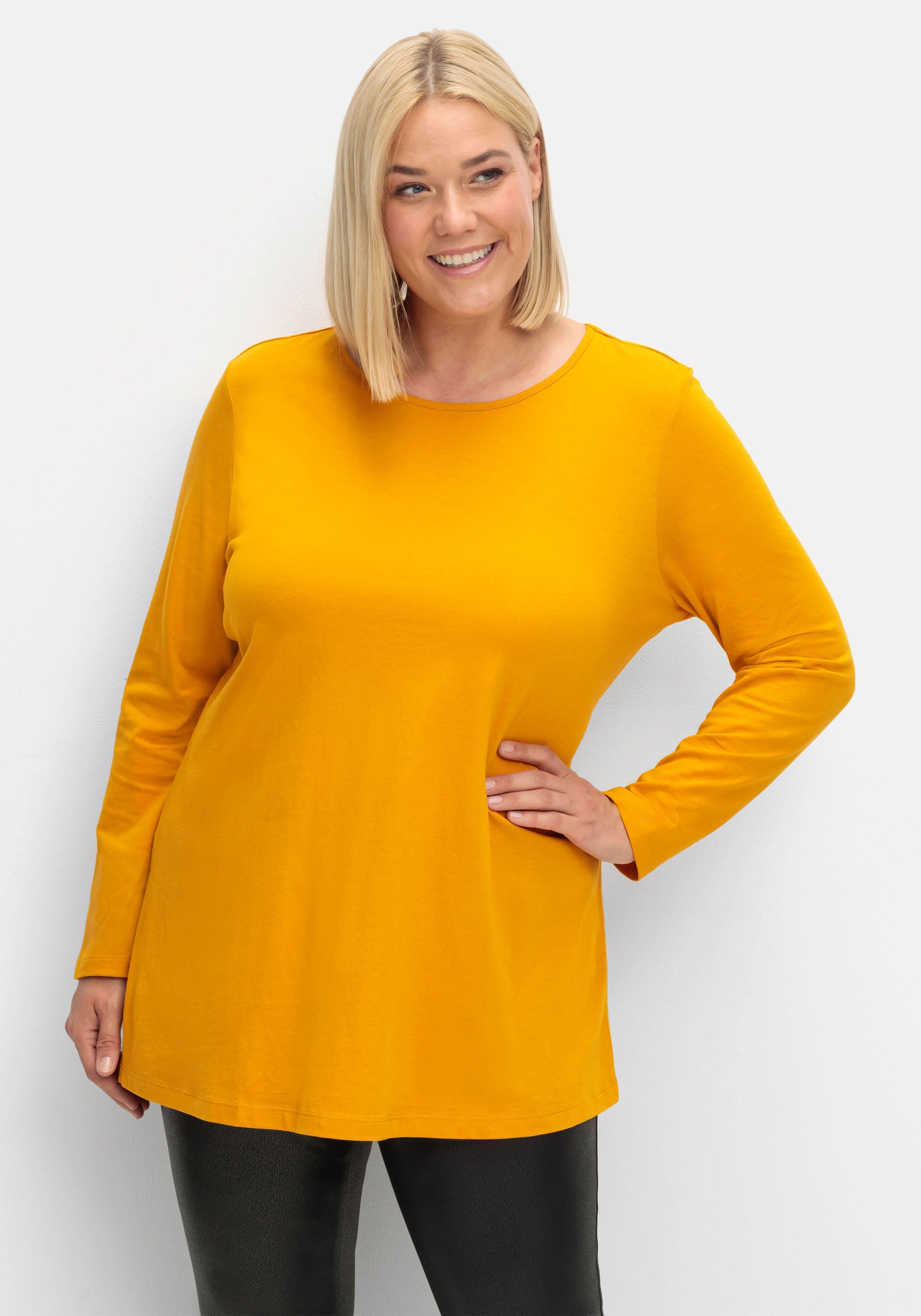 Longshirt mit hohen Seitenschlitzen