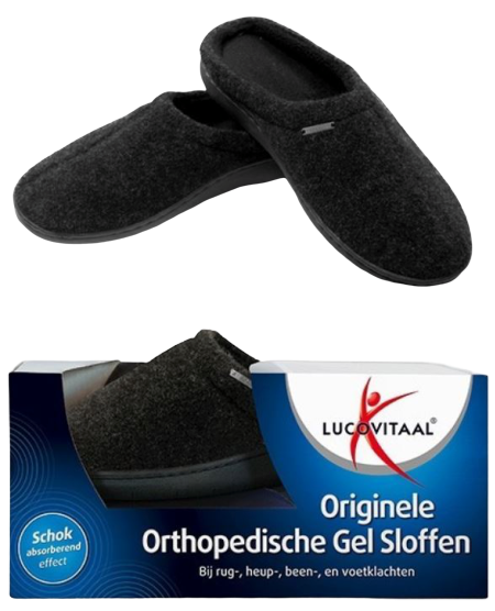 Lucovitaal Orthopedische GelsloffenZwart 44-45 1 paar