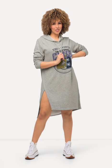 Sweatkleid, A-Linie, Kapuze, Langarm