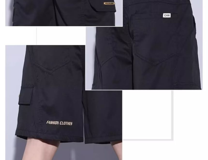 Blueforce - Cargo shorts met middelhoge taille en letters