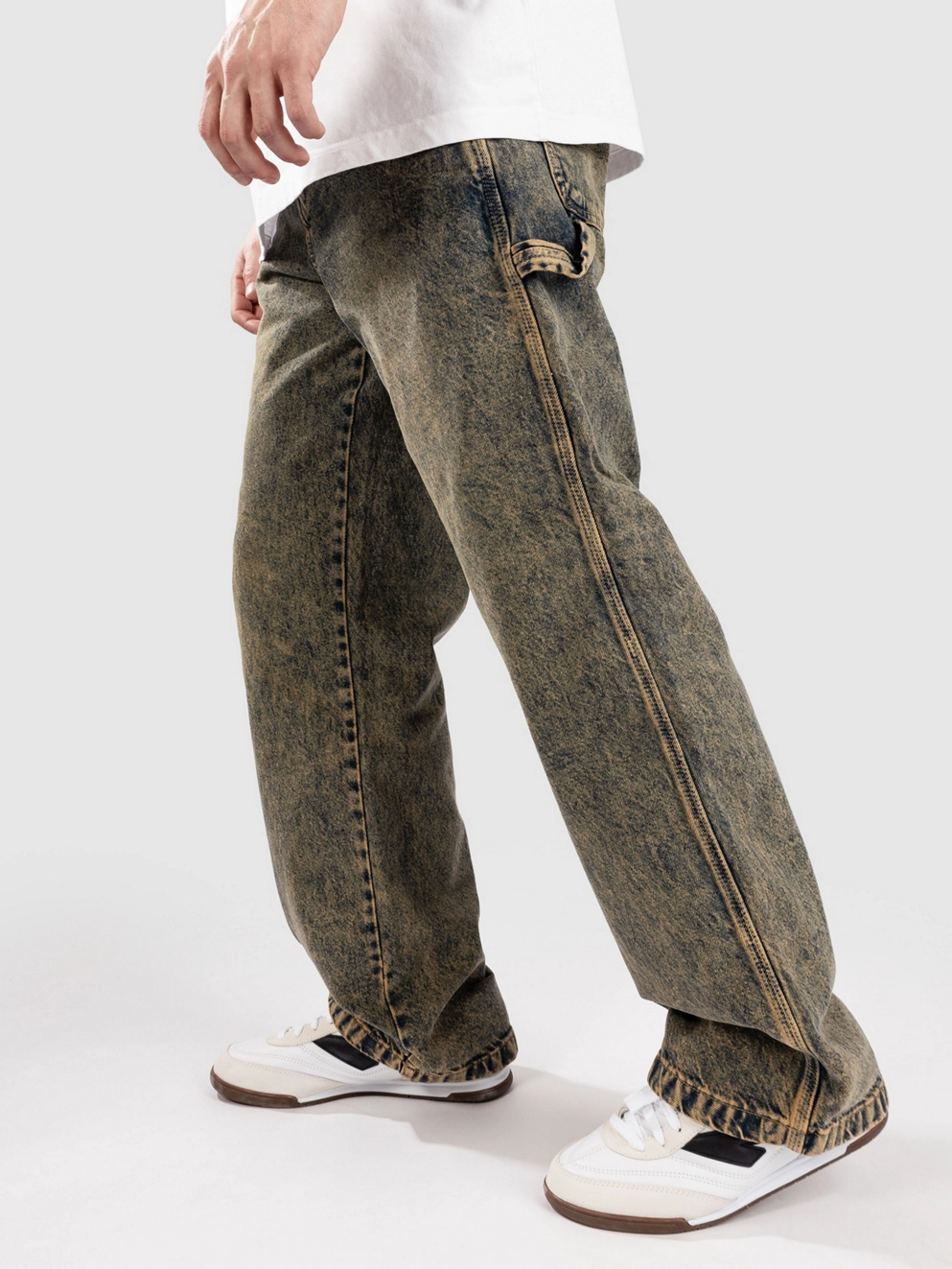 Dickies Stevensville Carpenter Jeans yellow fade indigo