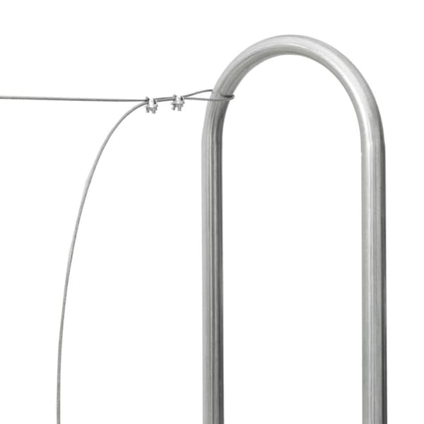 vidaXL Vedstativ med regntrekk 150x25x150 cm galvanisert stål