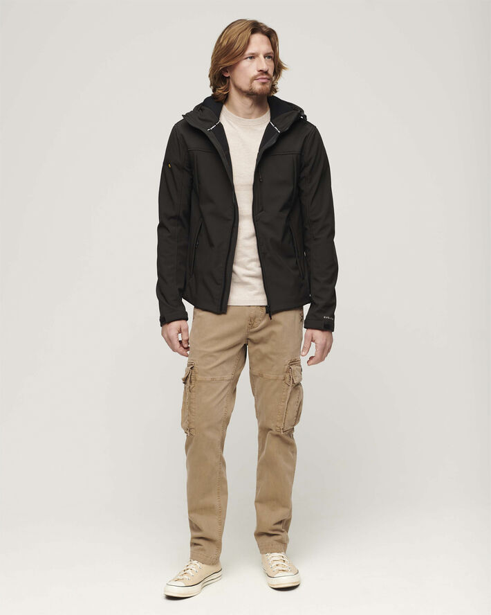 Superdry HOODED SOFT SHELL TREKKER JKT Black