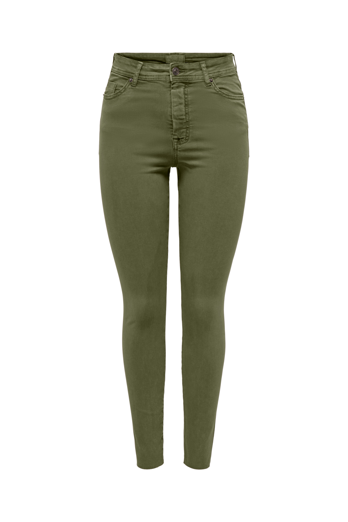 Calça jeans skinny e cintura alta