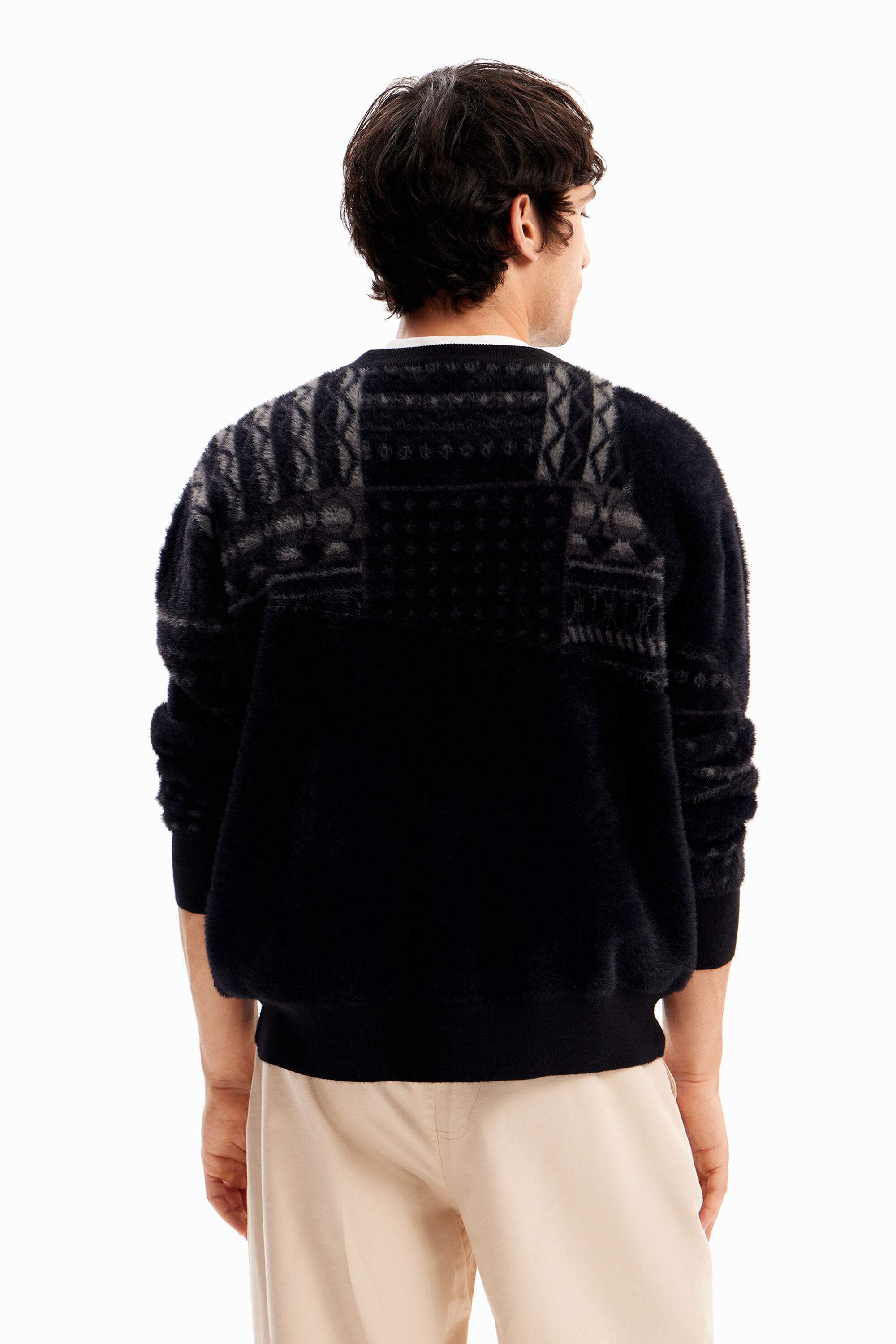 Camisa geométrica de patchwork