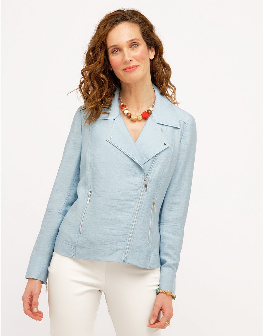 Veste chic bleu ciel