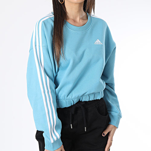 Sweat Crewneck Femme 3 Stripes IC9872 Bleu Clair