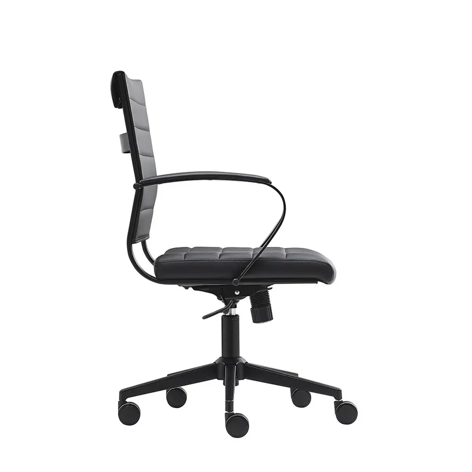 Bureaustoel Cádiz Zwart - Black Steel Edition
