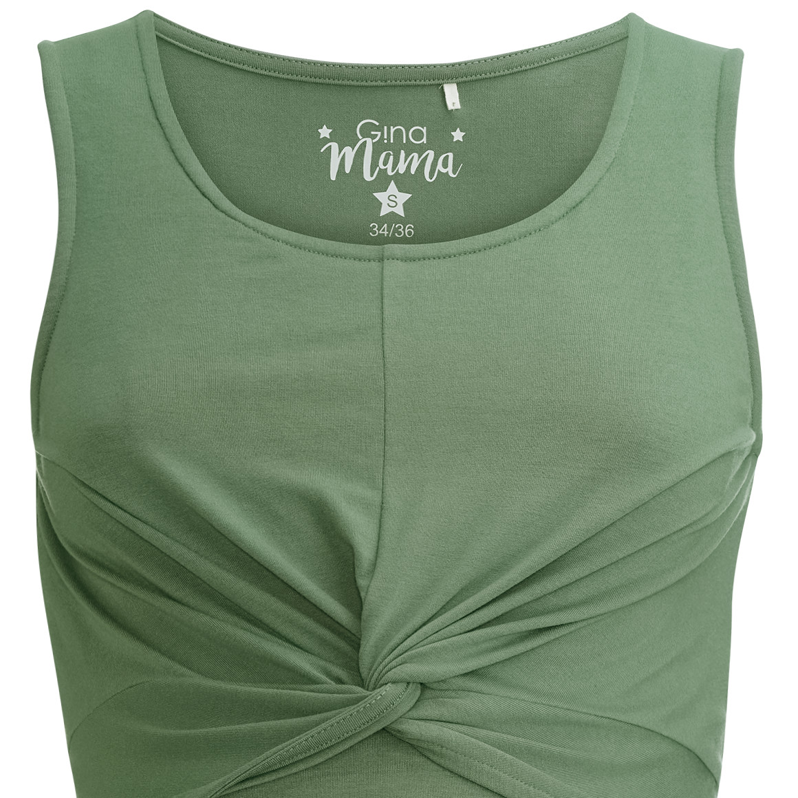 Gina Mama Damen Still-Top unifarben dunkelgrün
