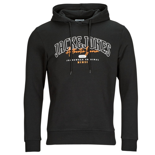 Jack & Jones - JJLARRY SWEAT HOOD - Noir