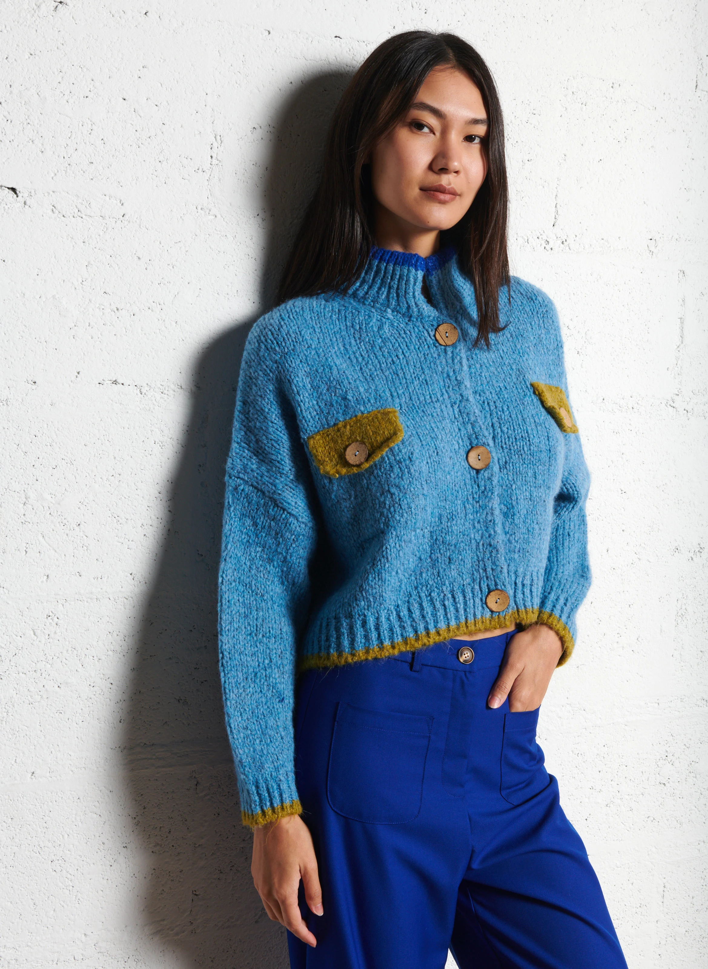 DING-DING - Gilet droit boutonné| Multicolore