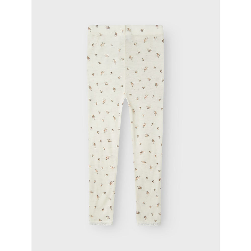 Køb Name It Snow White Small Flowers Nmfwang Uld Needle Leggings Noos