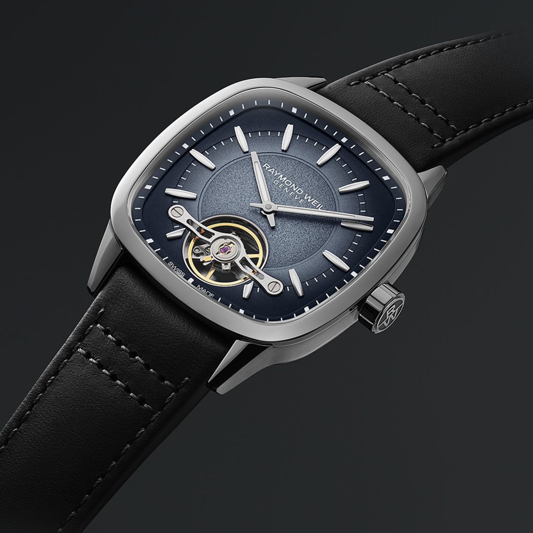 Raymond Weil Freelancer Square Open Heart Automatik Blau