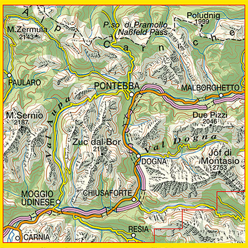 Tabacco Alpi Carniche Orientali - Canal del Ferro 018 Wk.