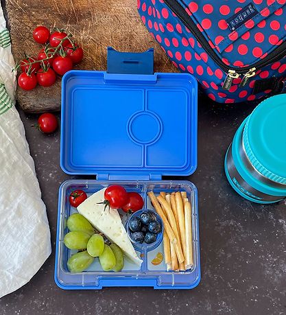 Yumbox Brotdose m. 3 Rum - Bento-Snack - Surf Blue/Rocket