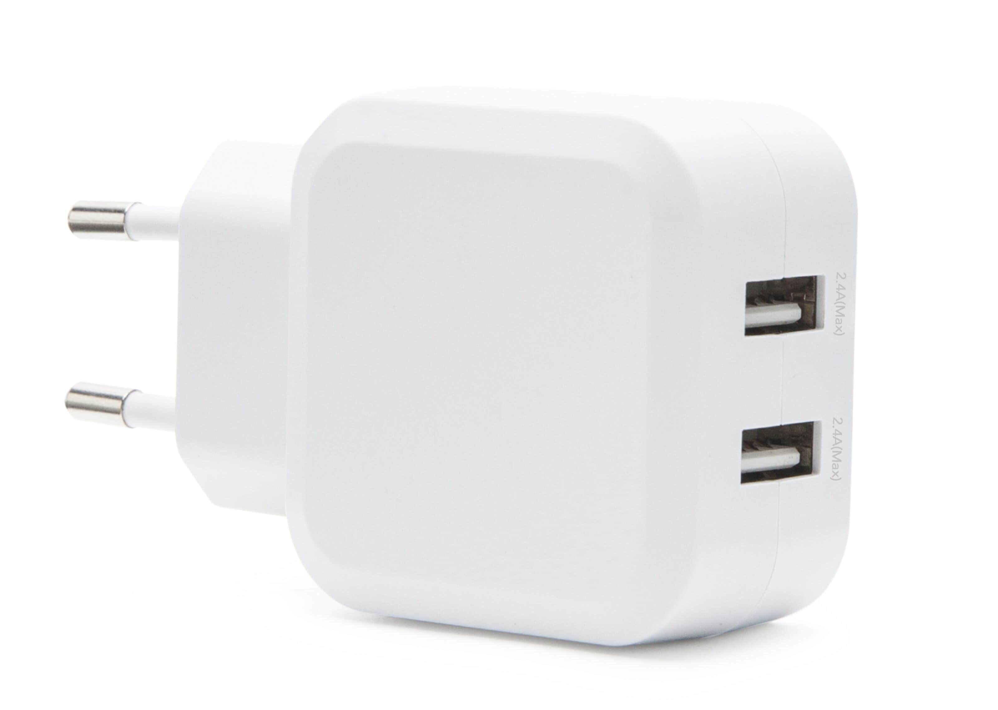 Linocell 4,8 A USB-lader med to porter
