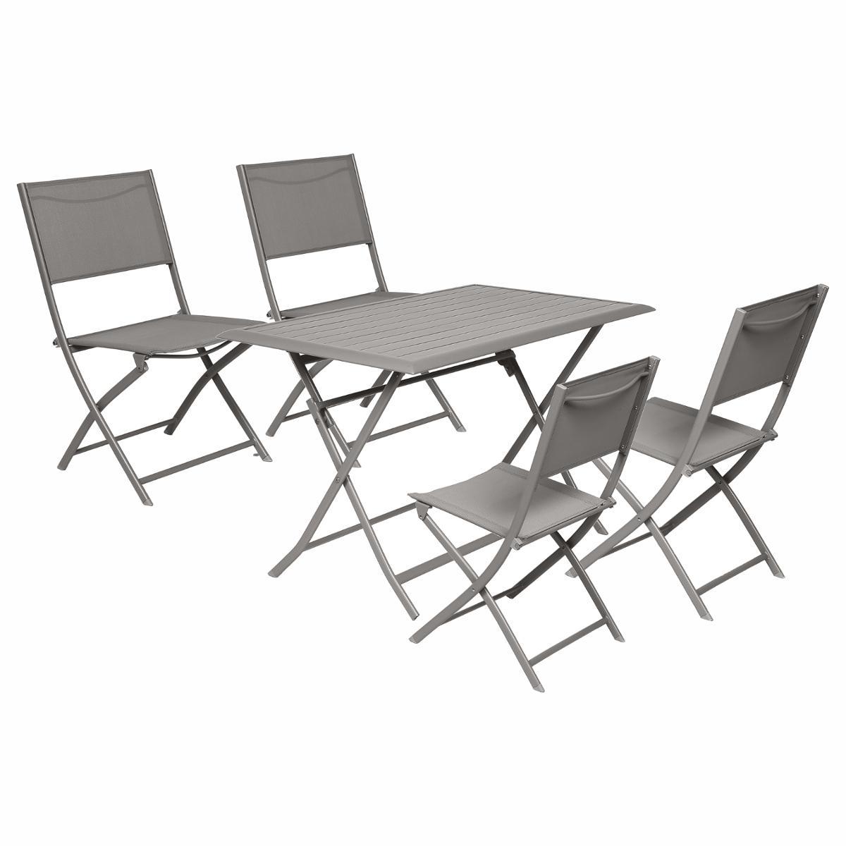 TABLE AZUA PLIANTE ALUMINIUM TONKA 6 PLACES